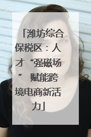 潍坊综合保税区：人才“强磁场” 赋能跨境电商新活力