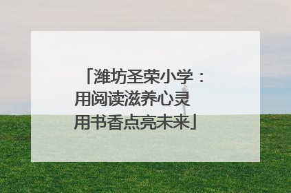 潍坊圣荣小学：用阅读滋养心灵 用书香点亮未来
