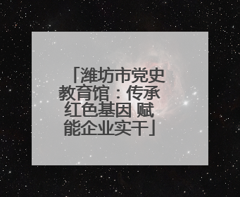 潍坊市党史教育馆：传承红色基因 赋能企业实干