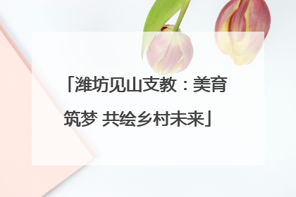 潍坊见山支教：美育筑梦 共绘乡村未来