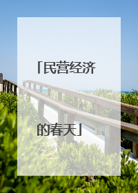 民营经济的春天