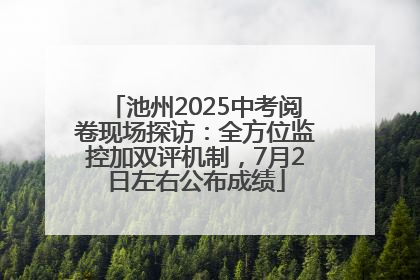池州2025中考阅卷现场探访：全方位监控加双评机制，7月2日左右公布成绩