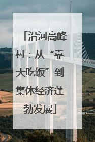 沿河高峰村：从“靠天吃饭”到集体经济蓬勃发展
