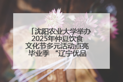 沈阳农业大学举办2025年仲夏饮食文化节多元活动点亮毕业季 “辽宁优品”进校园首站启动
