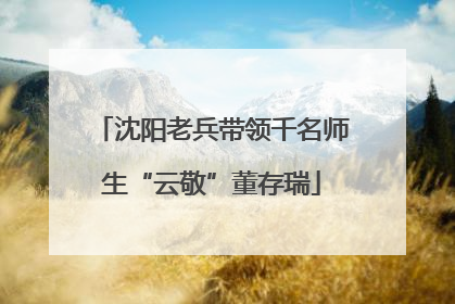 沈阳老兵带领千名师生“云敬”董存瑞