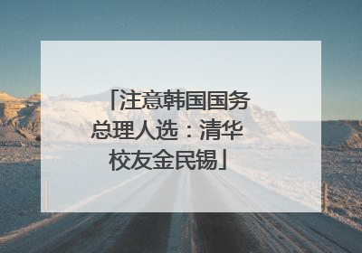 注意韩国国务总理人选：清华校友金民锡