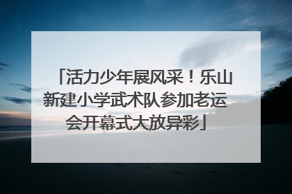 活力少年展风采！乐山新建小学武术队参加老运会开幕式大放异彩