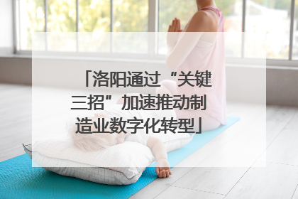 洛阳通过“关键三招”加速推动制造业数字化转型