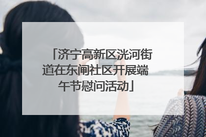 济宁高新区洸河街道在东闸社区开展端午节慰问活动