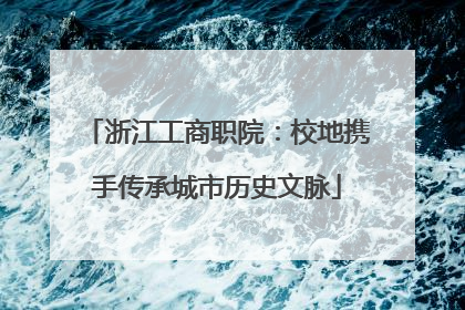 浙江工商职院：校地携手传承城市历史文脉