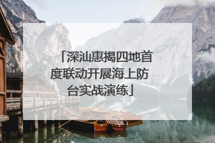 深汕惠揭四地首度联动开展海上防台实战演练