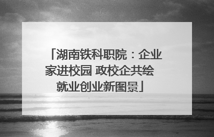 湖南铁科职院：企业家进校园 政校企共绘就业创业新图景