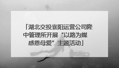 湖北交投襄阳运营公司隆中管理所开展“以路为媒 感恩母爱”主题活动