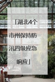 湖北4个市州保持防汛四级应急响应