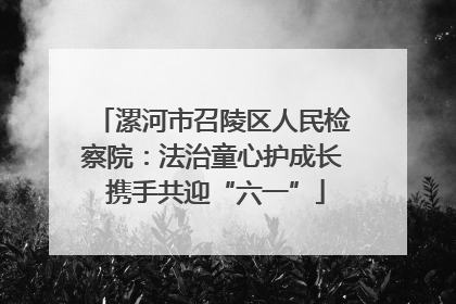 漯河市召陵区人民检察院：法治童心护成长 携手共迎“六一”