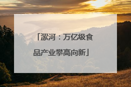 漯河：万亿级食品产业攀高向新