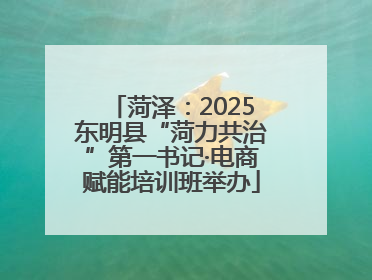 菏泽：2025东明县“菏力共治”第一书记·电商赋能培训班举办