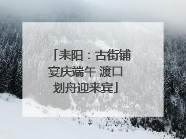 耒阳：古街铺宴庆端午 渡口划舟迎来宾
