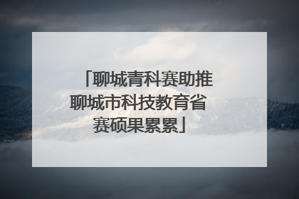 聊城青科赛助推聊城市科技教育省赛硕果累累