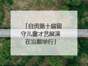 自贡第十届留守儿童才艺展演在富顺举行