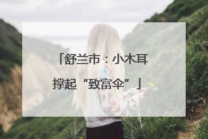 舒兰市：小木耳撑起“致富伞”