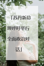 苏丹新总理呼吁举行全面政治对话