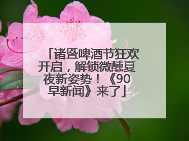 诸暨啤酒节狂欢开启，解锁微醺夏夜新姿势！《90早新闻》来了