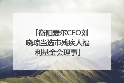 衡阳爱尔CEO刘晓琼当选市残疾人福利基金会理事