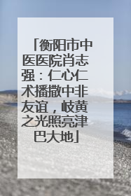 衡阳市中医医院肖志强：仁心仁术播撒中非友谊，岐黄之光照亮津巴大地