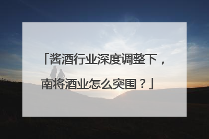 酱酒行业深度调整下，南将酒业怎么突围？