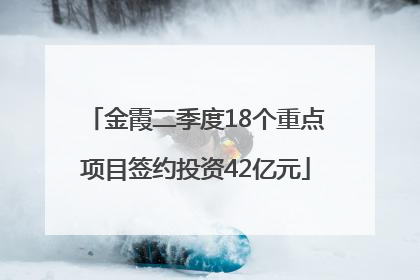 金霞二季度18个重点项目签约投资42亿元