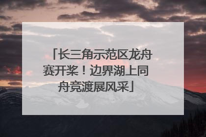 长三角示范区龙舟赛开桨！边界湖上同舟竞渡展风采