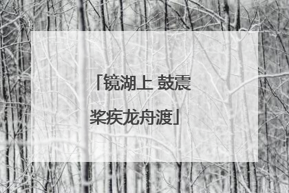 镜湖上 鼓震桨疾龙舟渡