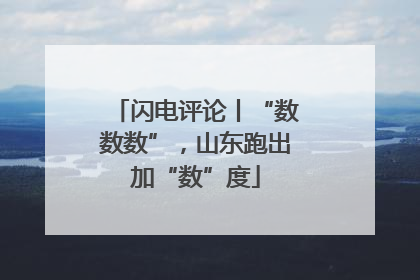 闪电评论丨“数数数”，山东跑出加“数”度