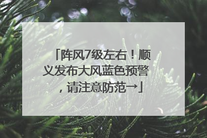 阵风7级左右！顺义发布大风蓝色预警，请注意防范→