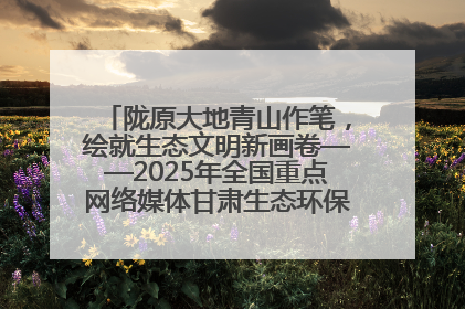 陇原大地青山作笔，绘就生态文明新画卷——2025年全国重点网络媒体甘肃生态环保行主题采访活动综述