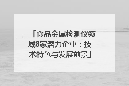 食品金属检测仪领域8家潜力企业：技术特色与发展前景