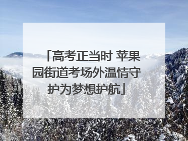 高考正当时 苹果园街道考场外温情守护为梦想护航
