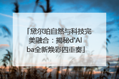 黛尔珀自然与科技完美融合：揭秘d'Alba全新焕彩四重奏