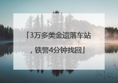3万多美金遗落车站，铁警4分钟找回