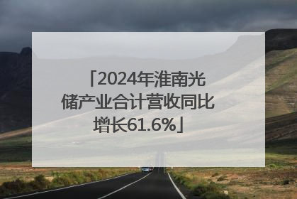 2024年淮南光储产业合计营收同比增长61.6%