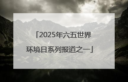 2025年六五世界环境日系列报道之一