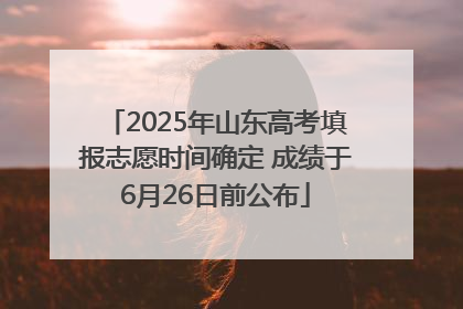 2025年山东高考填报志愿时间确定 成绩于6月26日前公布