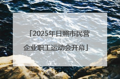 2025年日照市民营企业职工运动会开幕