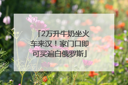 2万升牛奶坐火车来汉！家门口即可买遍白俄罗斯