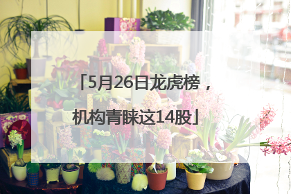 5月26日龙虎榜，机构青睐这14股