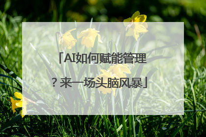 AI如何赋能管理？来一场头脑风暴