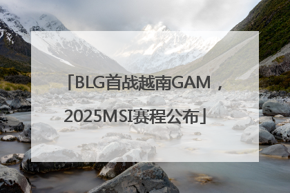 BLG首战越南GAM，2025MSI赛程公布